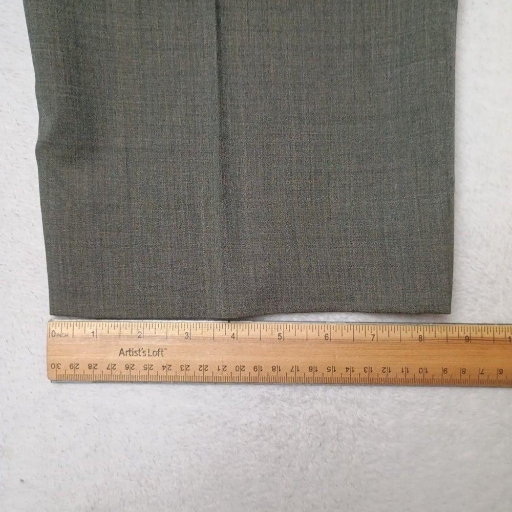 Brooks Brothers Pants Men 33x30 Gray Pleated Wool Straight Dress Suit Slacks USA - Picture 13 of 14